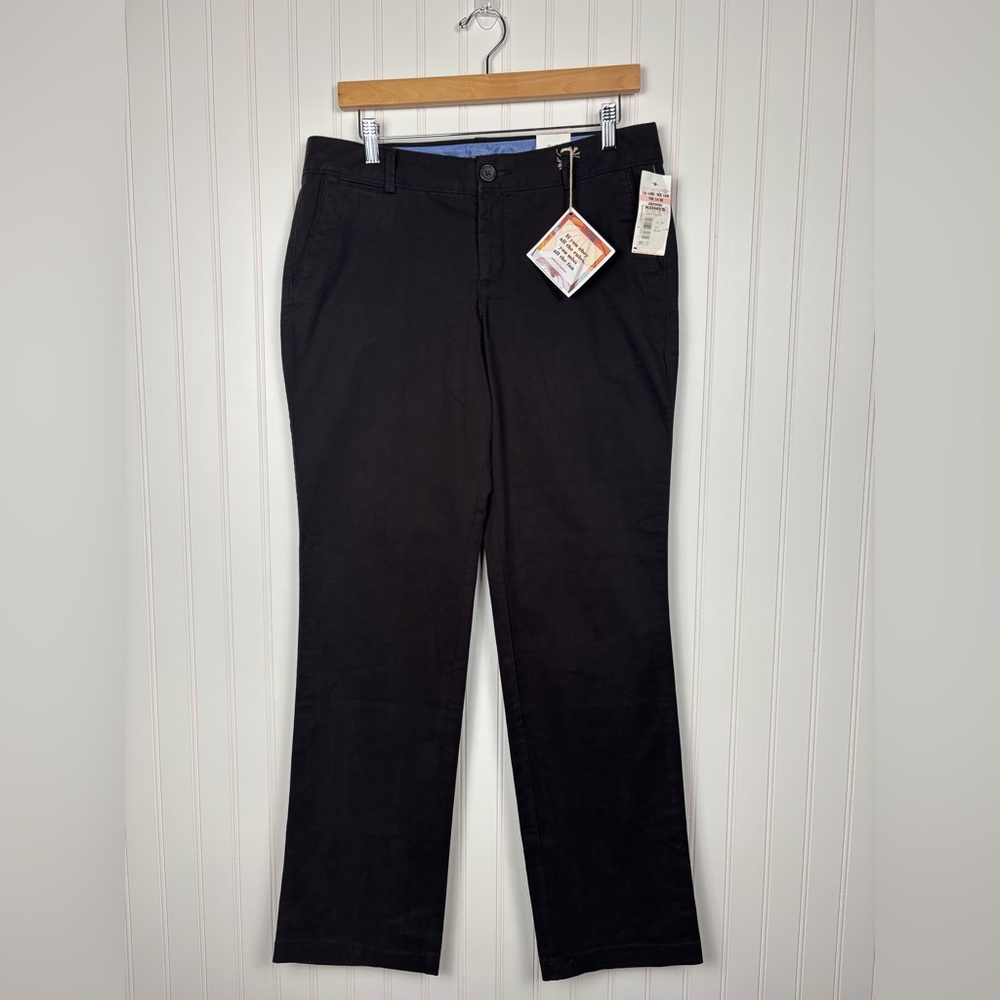 NWT Dockers The Soft Khaki Straight Leg Black Pants Women’s Size US 10 M Kohls